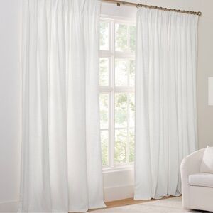 Pottery Barn Triple Pinch Pleat Emery Linen Curtain 50x108 #1